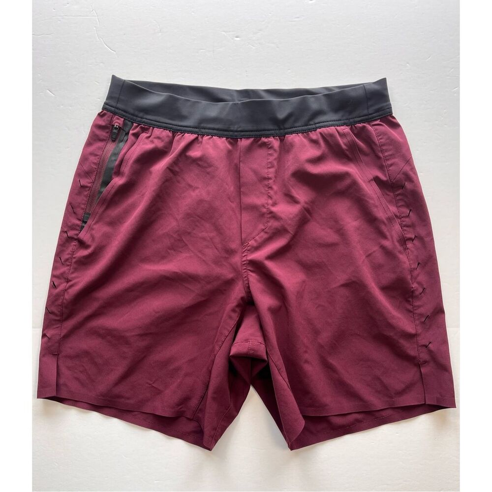 Ten Thousand Interval Short 7 inch Maroon Size Small No Liner Train Wicking EUC